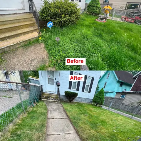 Before-and-after spring yard cleanup from the existing website